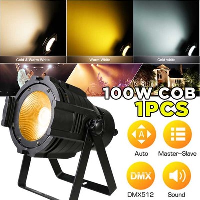 100W COB Par Can Light Stage DJ Light LED Audience Blinder Disco Party Light DMX