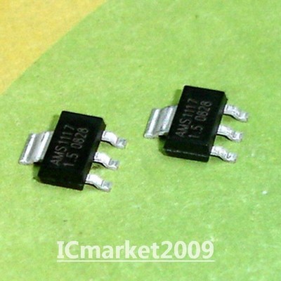 50 PCS AMS1117-1.5 SOT-223 LM1117-1.5 1.5V 1A Low Dropout Voltage Regulator #A6-