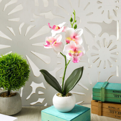 Silk Artificial Fake Orchid Flower Potted Plant Bonsai Party/Garden/Home Decor