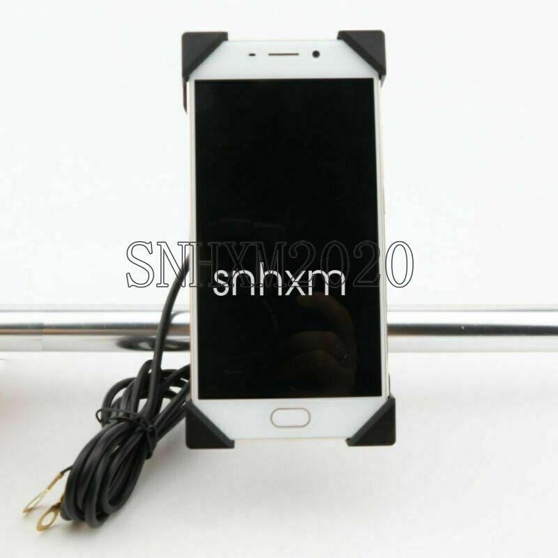 Motorcycle universal Handlebar Cell Phone Holder Mount USB Charger w/ Switch