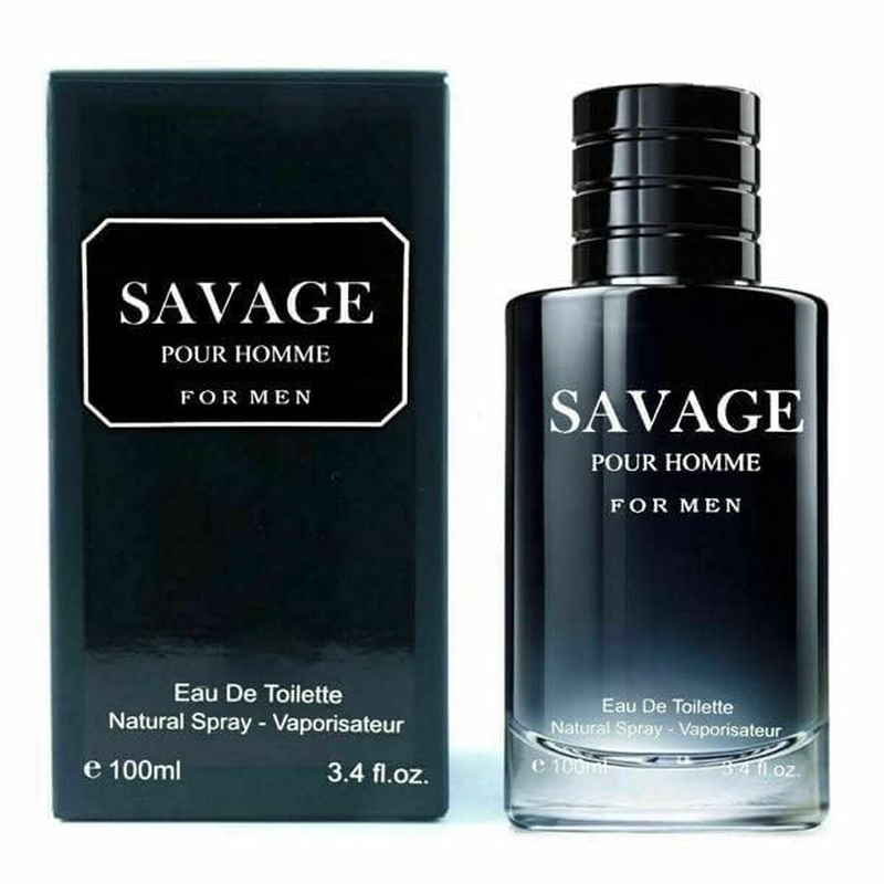 Savage for Men-3.4 Oz Men's Eau De Toilette Spray, Men Casua
