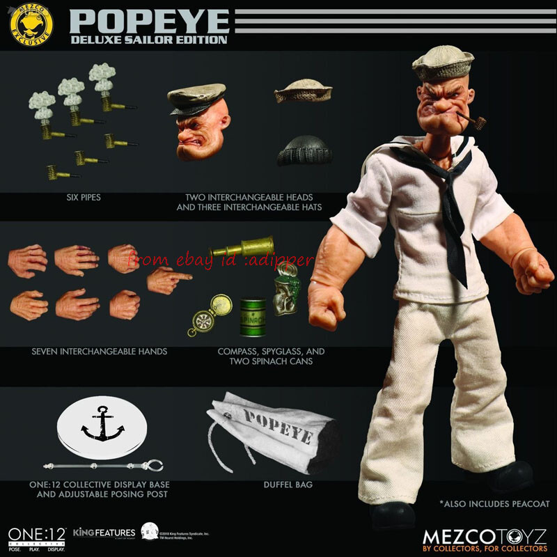 Popeye フィギュア Mezco Mezco Toys FEB188674 One: 12 Collective: Popeye Action