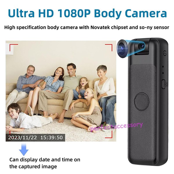 Mini Body Camera 1080P HD Night Vision Hidden Spy Camera Video Audio Recorder - Image 5