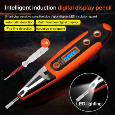 Pen Voltage Tester Electric Test Detector Sensor Digital Led LCD Light Indicator
