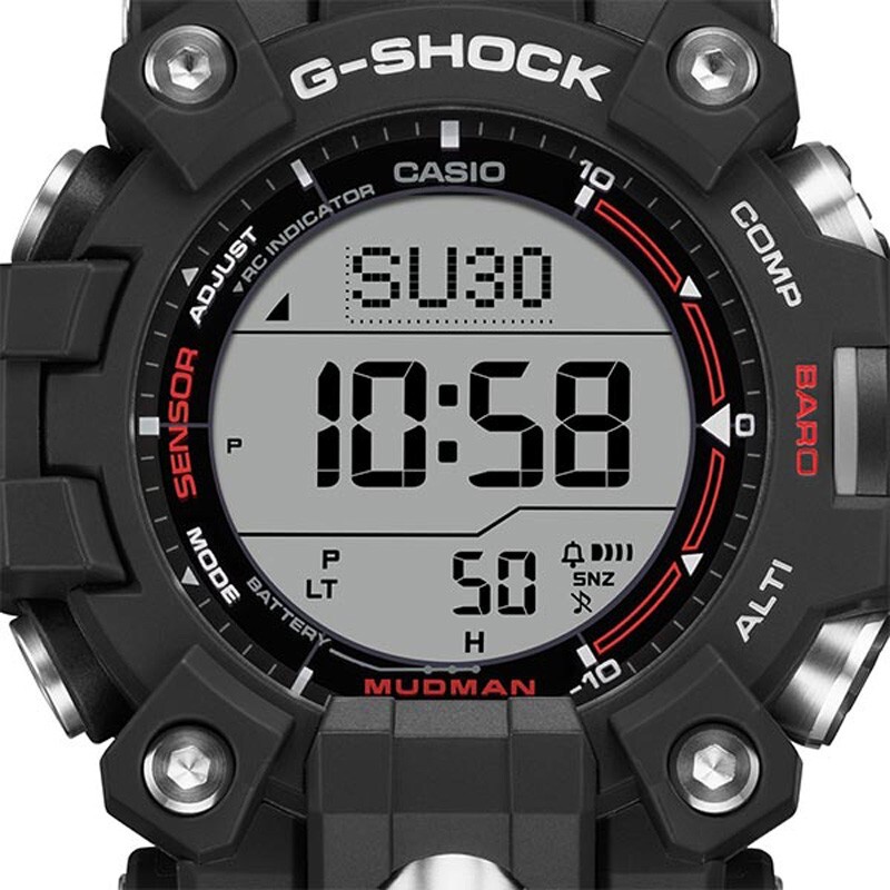 Pre-owned Casio G-shock Mudman Gw-9500-1jf Master Of Carbon Core Atomic Solar Men Watch