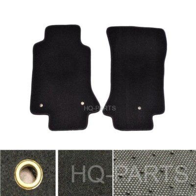 New 2 Pieces Black Nylon Carpet Floor Mats Fit For 05-13 Chevy Corvette C6