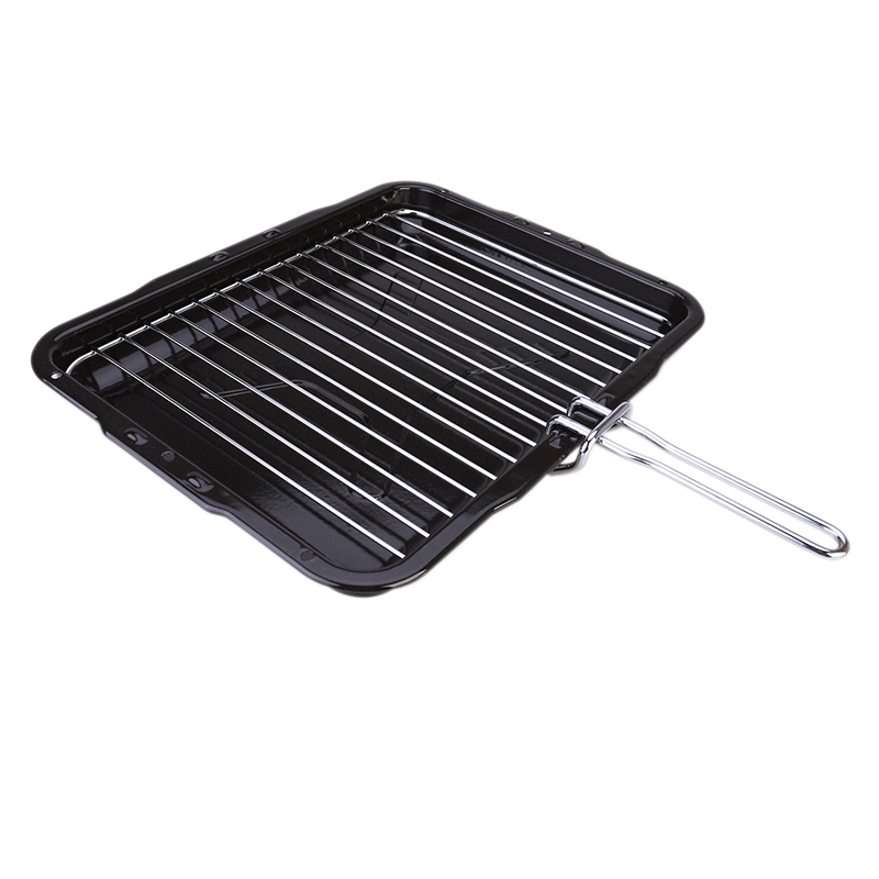 Cooker Oven Grill Pan Tray With Rack & Handle For Baumatic 380mm X