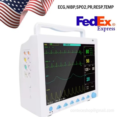 FDA ICU Vital Signs Patient Monitor Multi-parameter 12.1'' Portable CMS8000 Fedex