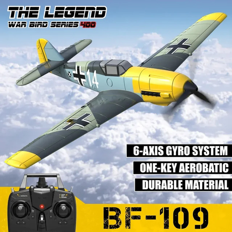 Rc Bf109 Fighter 2.4G One Stunt with X Pilot Stabilization