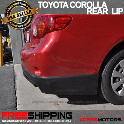 Fits 09-10 Toyota Corolla K Style Rear Bumper Lip Diffuser Splitter Unpainted PU