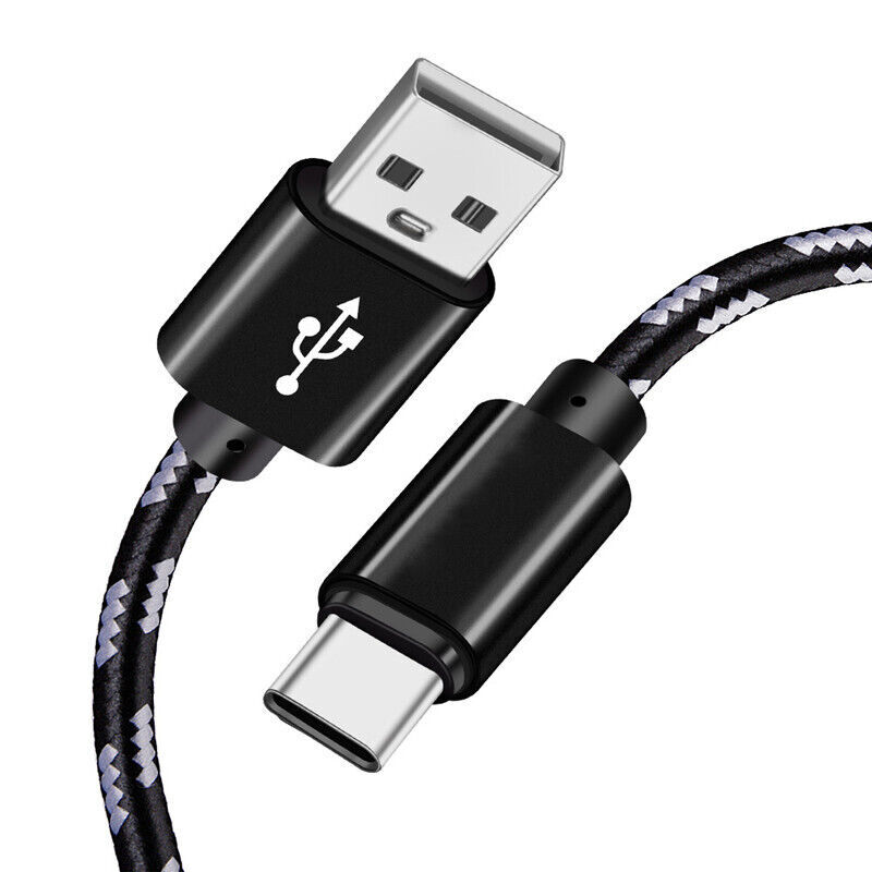 Braided Type C USB C Fast Charging Charger Cable Android Cord 2m 3m Extra Long