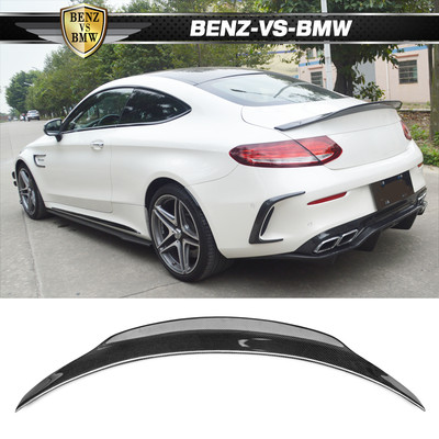 Fits 17-22 BENZ C-Class W205 Coupe Trunk Spoiler PSM Style Carbon Fiber