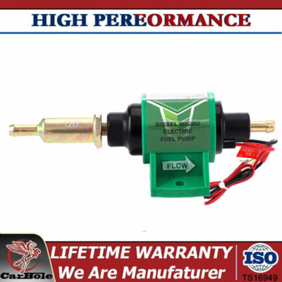12D Micro Electric Diesel Fuel Pump Universal 5/16 inch Inlet 12V 35 GPH 5-9PSI
