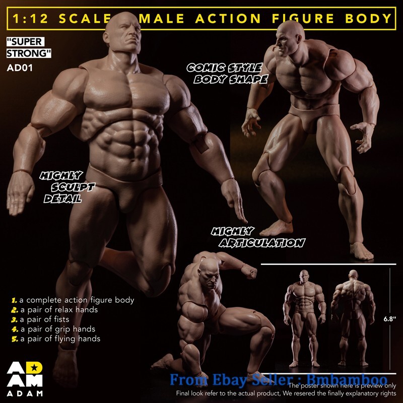 ADAM F001 1/12 SUPER STRONG フィギュア　マッチョ Muff 1/12 Super Strong Comic Style Body Type Upgraded Adam