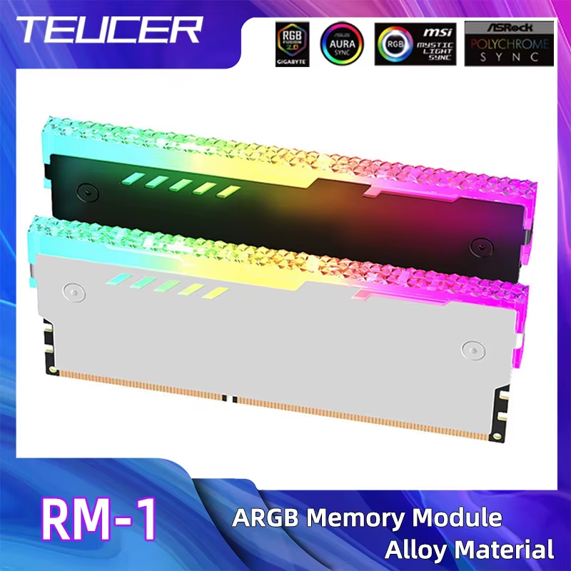 RM-1 PC Memory Heatsink RAM Cooling Vest 5V 3-PIN ARGB for Desktop Computer Memo