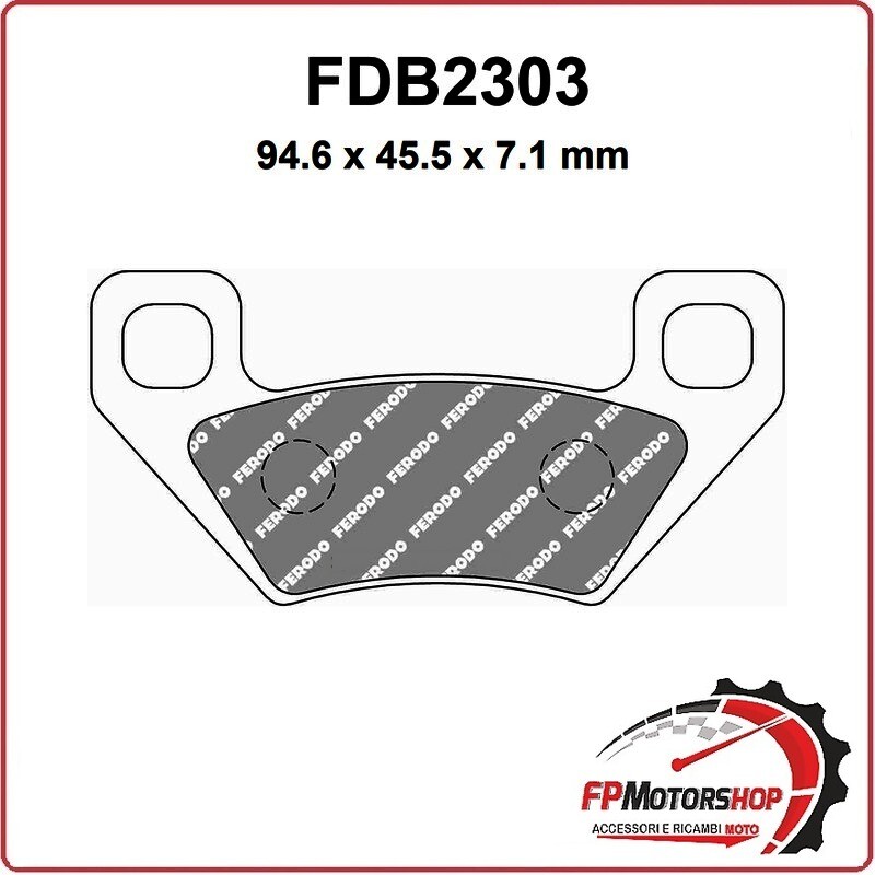 PASTIGLIE FRENI PER MOTO FDB2303SG PIAGGIO TRACKMASTER 400 QUAD 06> ANTERIORE