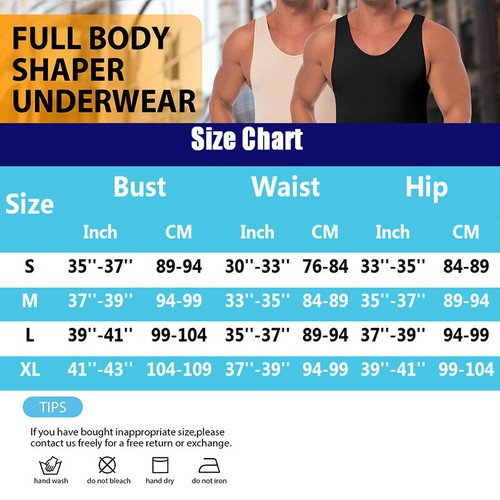 Men Full Body Shaper Belly Compression Shapewear Bodysuit Tummy Control Girdle