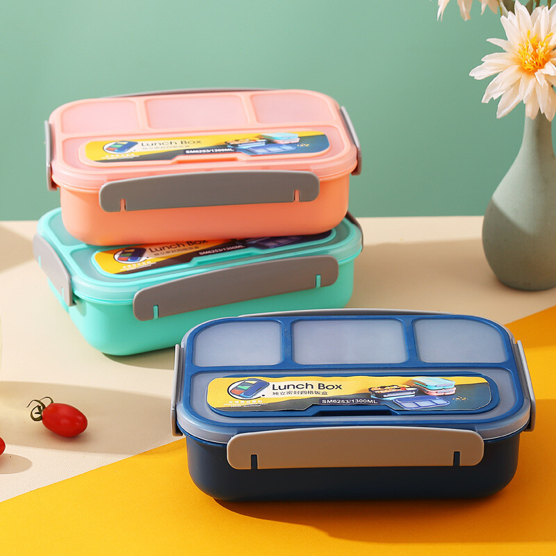 Food Storage Container With 4 Compartment For Adults Kids Us