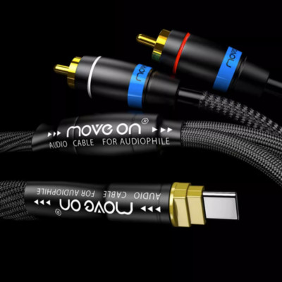 HIFI USB C To RCA Audio Cable For Sumsung Xiaomi PhoneType-C To 2RCA Audio Cable