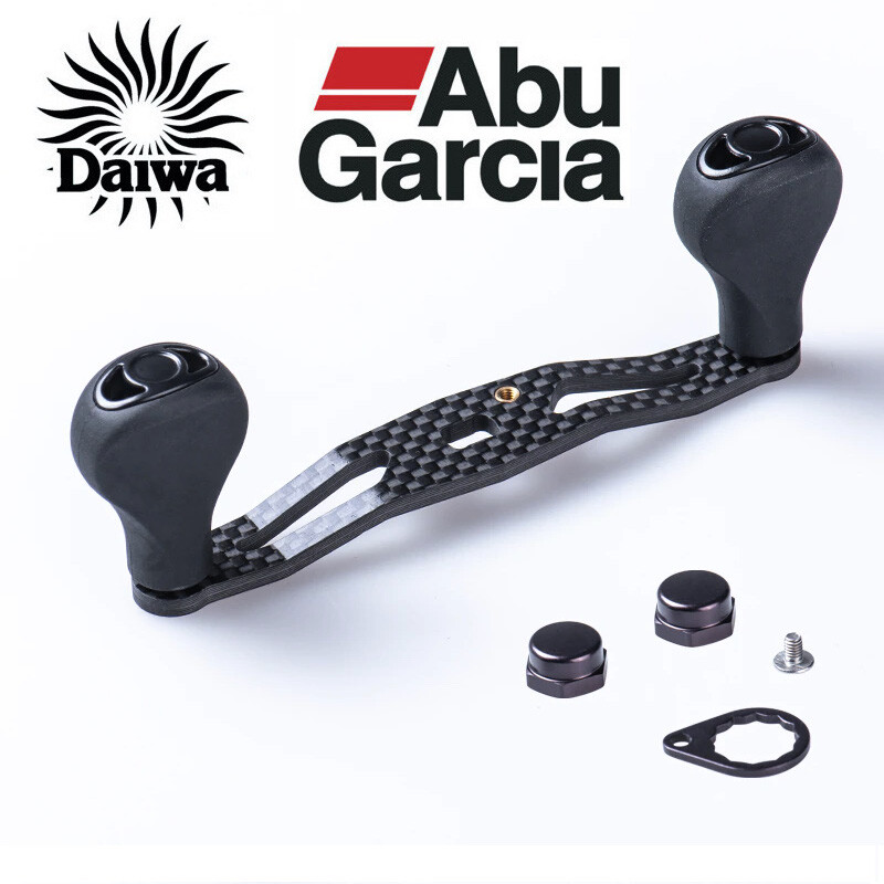 Abu Garcia Daiwa Lew baitcasting reel carbon fiber handle rubber knob 95mm BLACK
