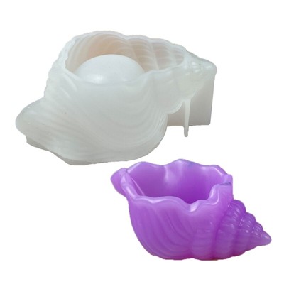 Decorative Silicone Mold Seashells Snail Shaped Trinket Box Resin Mold DIY Craft