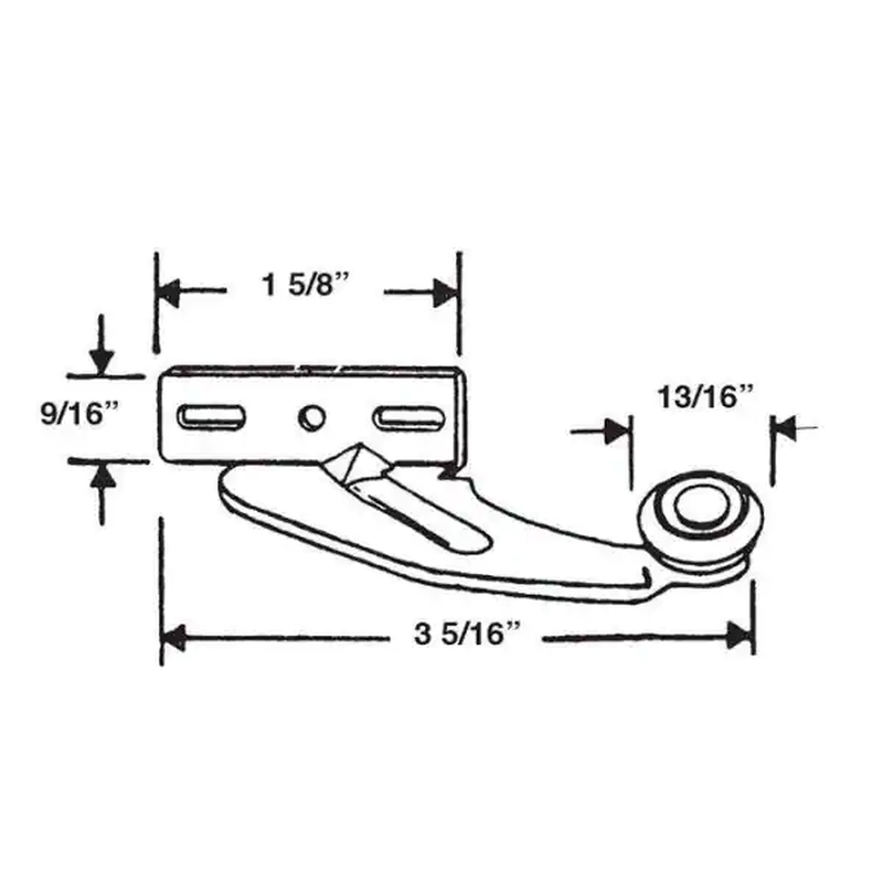 3.3 In. Right-Hand Mono-Rail Drawer Roller (2-Pack)