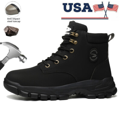 Indestructible Safety Work Shoes Steel Toe Breathable Work Boots Mens' Sneakers