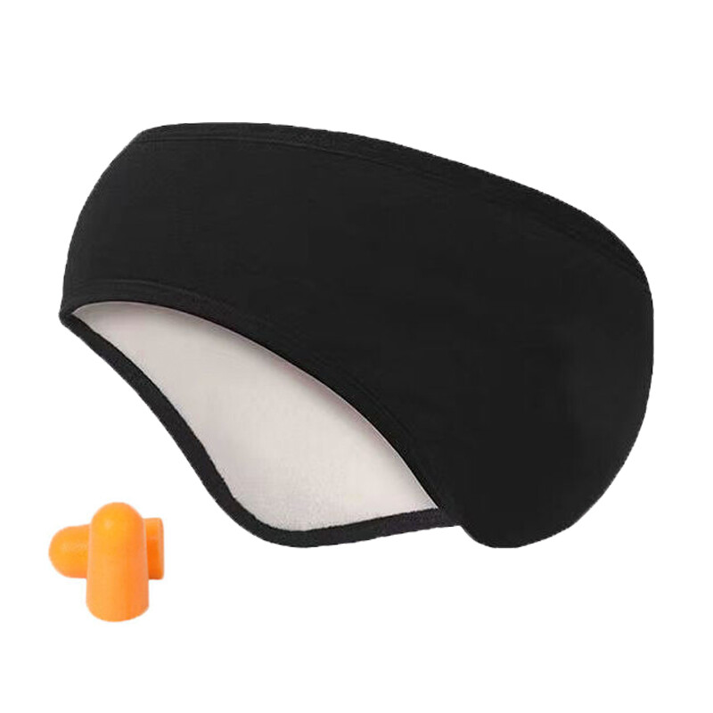 Soft Sleep Mask & Ear Muffs Eye Blackout Luxurious Cover Travel Relax