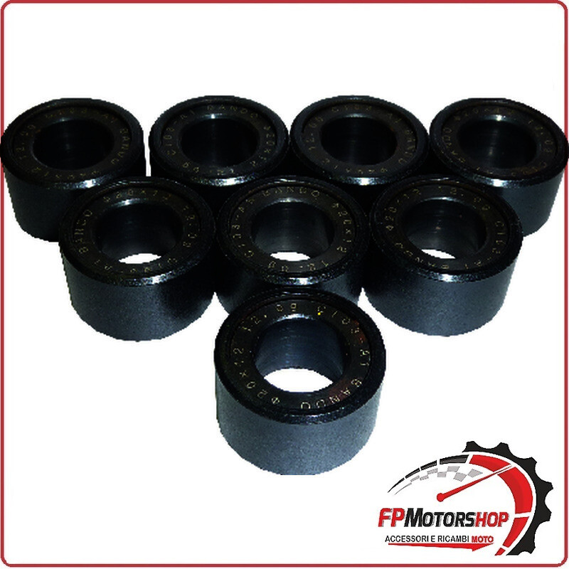 KIT 8 RULLI MASSETTE SCOOTER PER 25X15 14G PEUGEOT 400 METROPOLIS VARIATORE