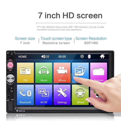 2 Din 7" HD Touch Screen Autoradio MP5 Stereo Multimedia Player Radio Auto Audio