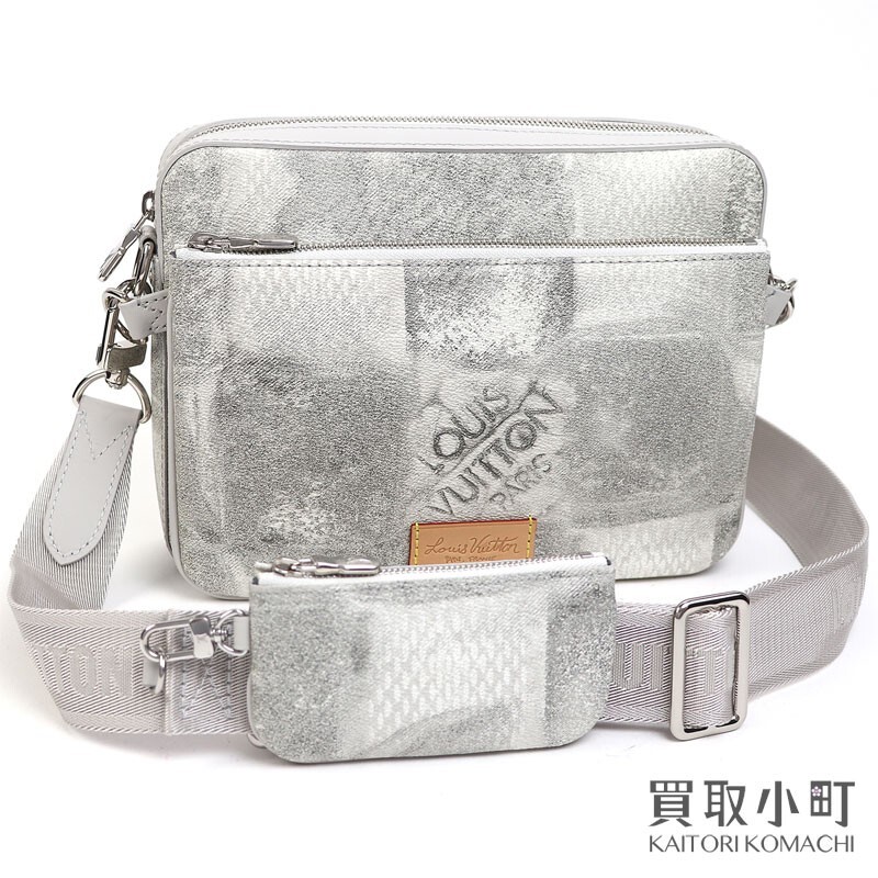 Louis Vuitton Damier Salt Collection Trio Messenger Gray