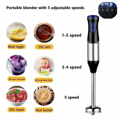 1000W Immersion Blender Hand Blender Electric 4-in-1 Immersion Blender Handheld