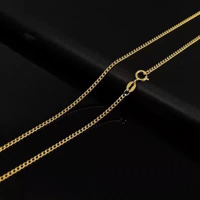 9ct Yellow Gold Diamond Cut Curb Necklace Chain 16"/18"/20"/22"/24" Jewellery