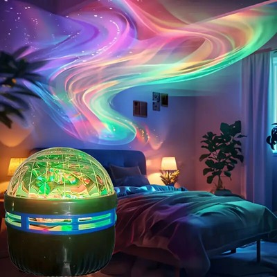 Aurora LED Mood Projection Light RGB Remote Control, Galaxy Star, Bedroom