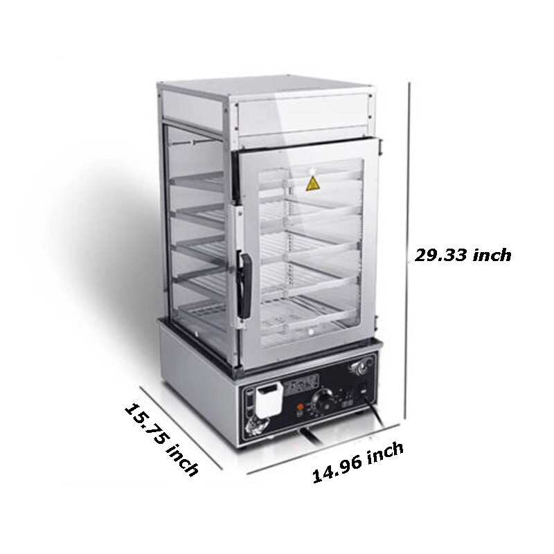 Intbuying 110V Commercial Display Steam Bun Machine Steamer Cooking Machine