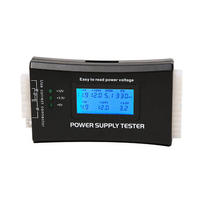 Power Supply Tester 20 24 Pin Sata LCD PSU HD ATX BTX Voltage Test Source (Best Power Supply Tester)