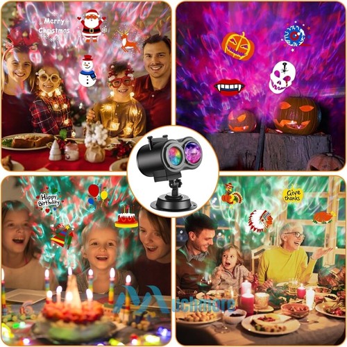 Christmas LED Projector Light Moving Outdoor Landscape Stage Xmas Lamp 26 Effect