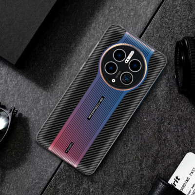 Laser IMD Carbon Fiber Lens Protection Back case For Huawei Mate 60 50 40 Pro RS
