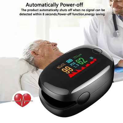 Blutzuckermessgerät LED-Anzeige Fingerspitzen-Oximeter für Erwachsene Senioren--