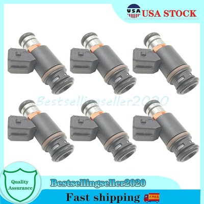 6PCS 021906031D IWP022 Fuel Injector Fits 99-03 VW Golf Jetta EuroVAN 97 V6 2.8L