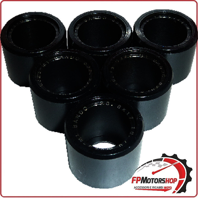KIT 6 RULLI MASSETTE SCOOTER PER 20,9X17 10,7G LIBERTY 200 06>08 BANDO VARIATORE
