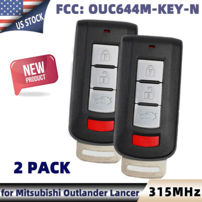 2x Smart Key Remote Fob For Mitsubishi Outlander Lancer 2008-2016 OUC644M-KEY-N