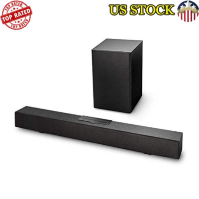 Bluetooth Sound Bar W/ Wireless Subwoofer 2.1 Channel Dolby Digital RCA Audio US