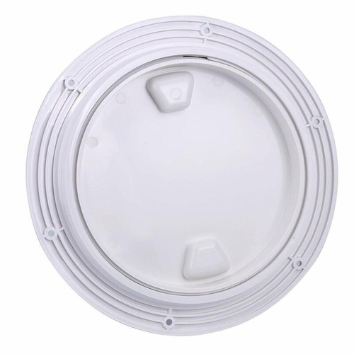Amarine Made 2 Pack Boat Round Non Slip Inspection Hatch,Deck Plate 7 Inch,White