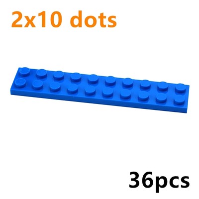DIY Building Blocks 2x10 Dots Thin Figures Bricks 2*10 Educational Creative Size