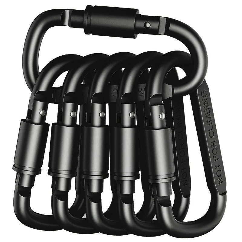 Carabiner Set for Key Camping Survival EDC Outdoor Keychain Clip Alloy Aluminum