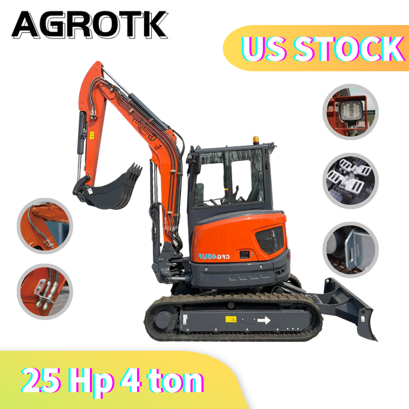 Mini Excavator Digger 25 HP 4 ton Tracked Crawler B&S Kubota Mini Excavator Digger 25 HP 4 ton Tracked Crawler B&S Kubota