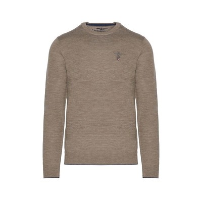 

Рубашка с круглым вырезом Мужской Aeronautica Militare Sweater MA1388 Beige Melange IN Wool