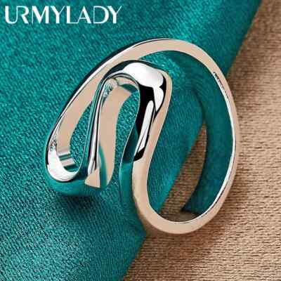 URMYLADY 925 Sterling Silver Snake Ring For Women Wedding  Charm Fashion Jewelry