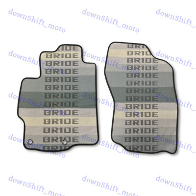 2PCS Bride Racing Fabric Floor Mats Interior Carpets for 08-16 MITSUBISHI LANCER